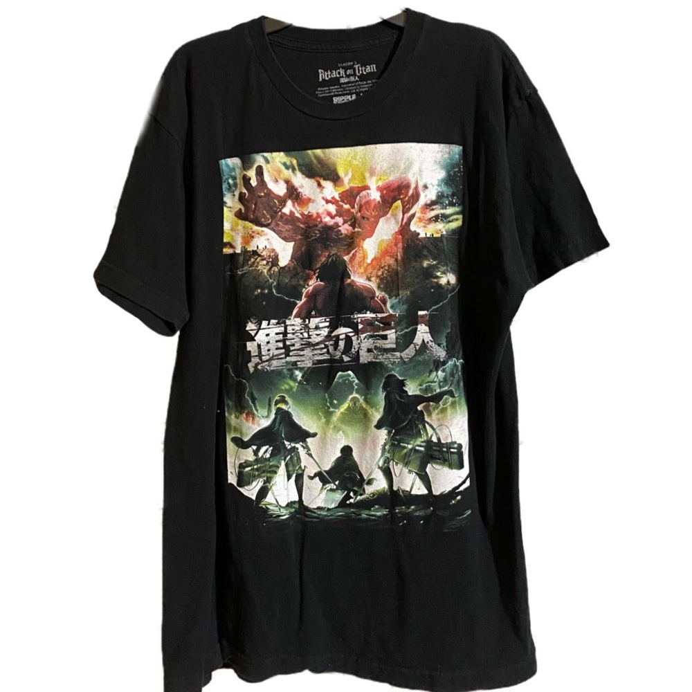 Japanese Anime Attack on Titans Season 2 Ripple Junction Tee Shirt Young…
